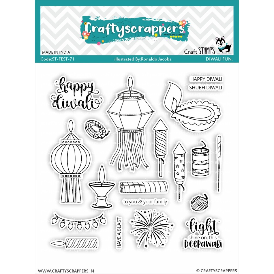 Craftyscrappers Stamps- DIWALI FUN