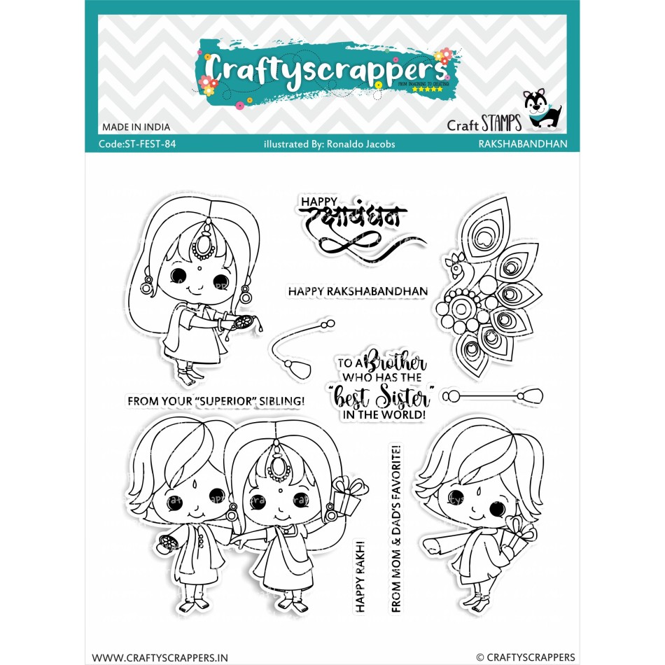 Craftyscrappers Stamps- RAKSHABANDHAN
