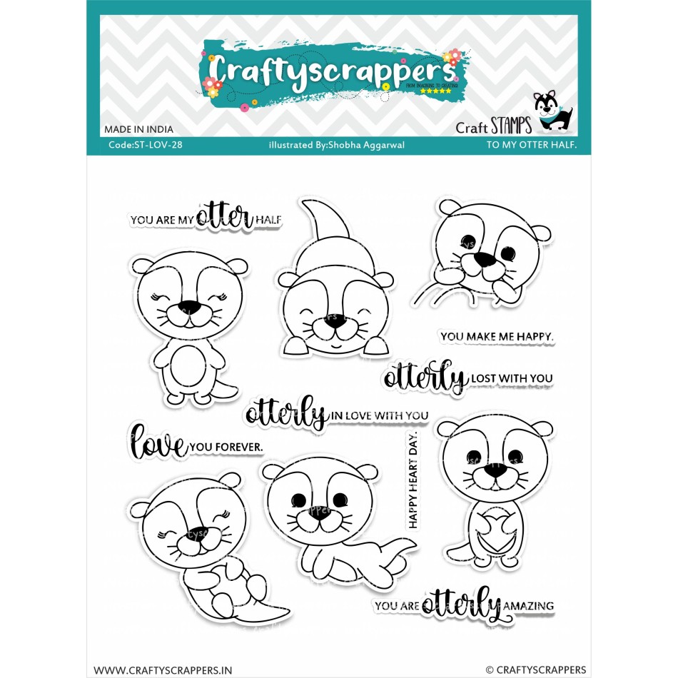 Craftyscrappers Stamps- TO MY OTTER HALF