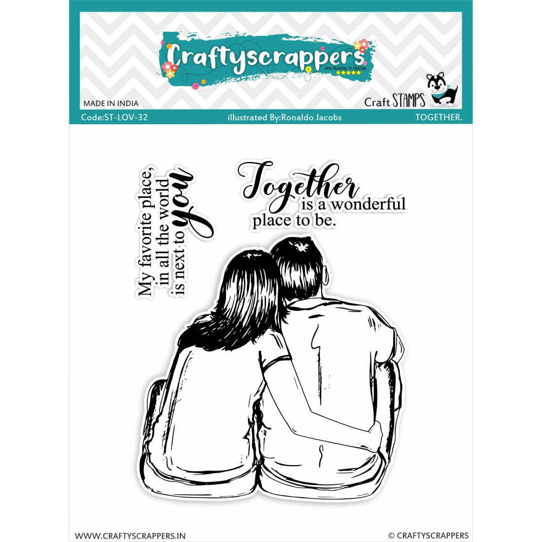 Craftyscrappers Stamps- TOGETHER