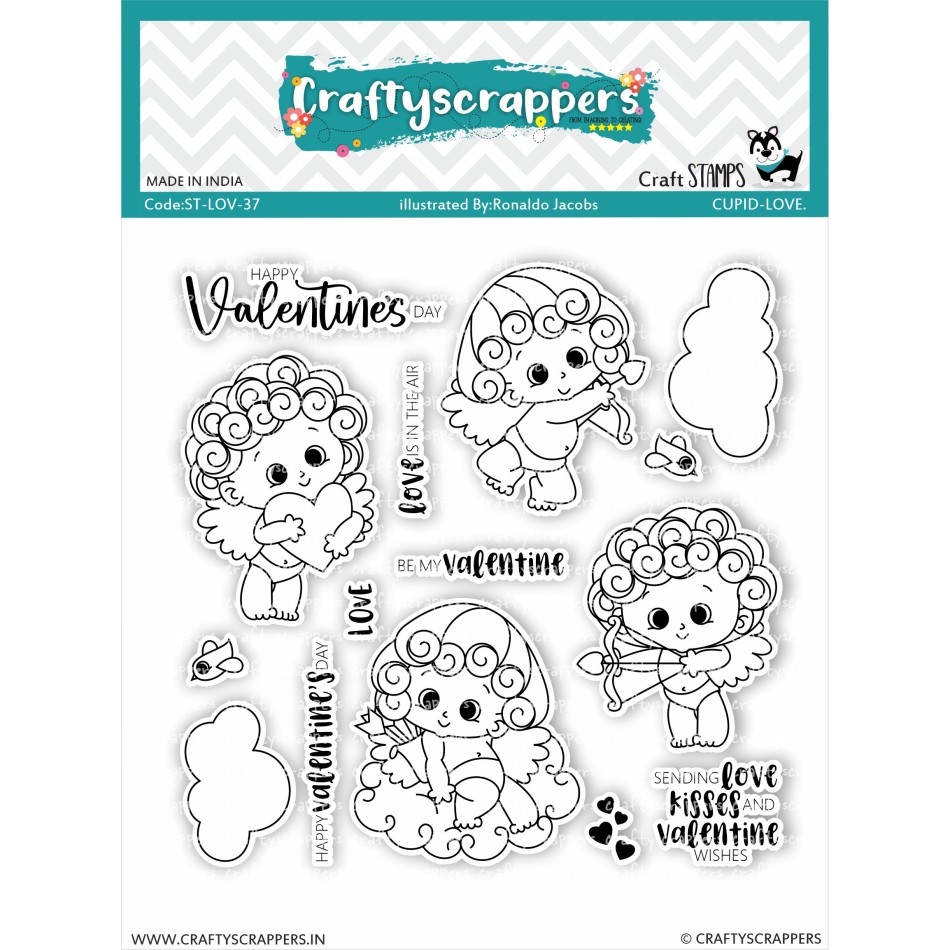 Craftyscrappers Stamps- CUPID LOVE