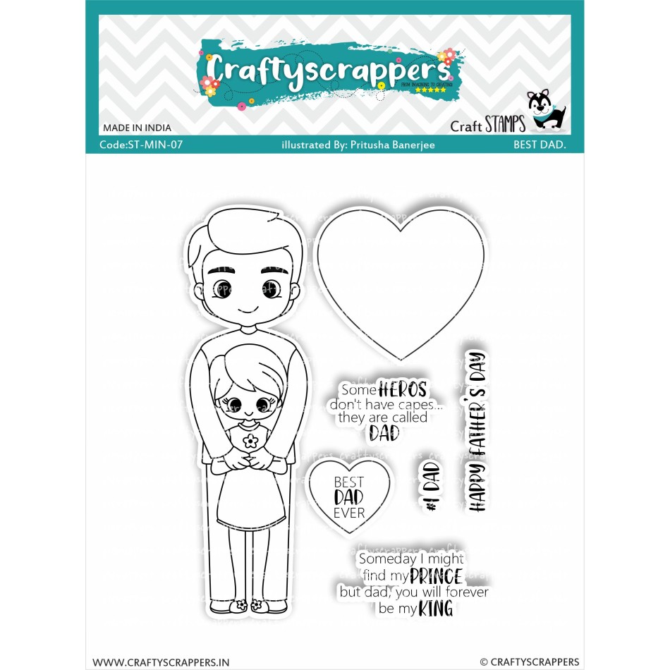 Craftyscrappers Mini Stamps- BEST DAD