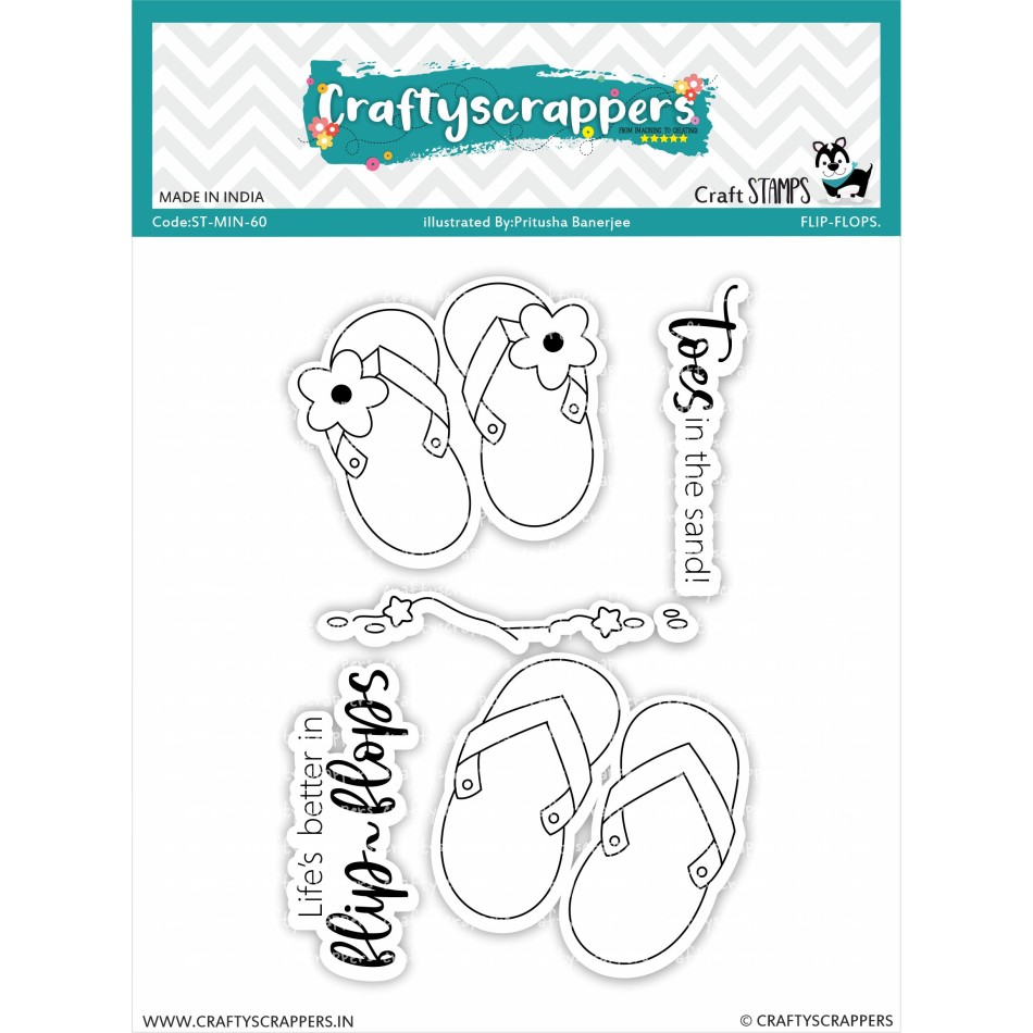 Craftyscrappers Mini Stamps- FLIP-FLOPS