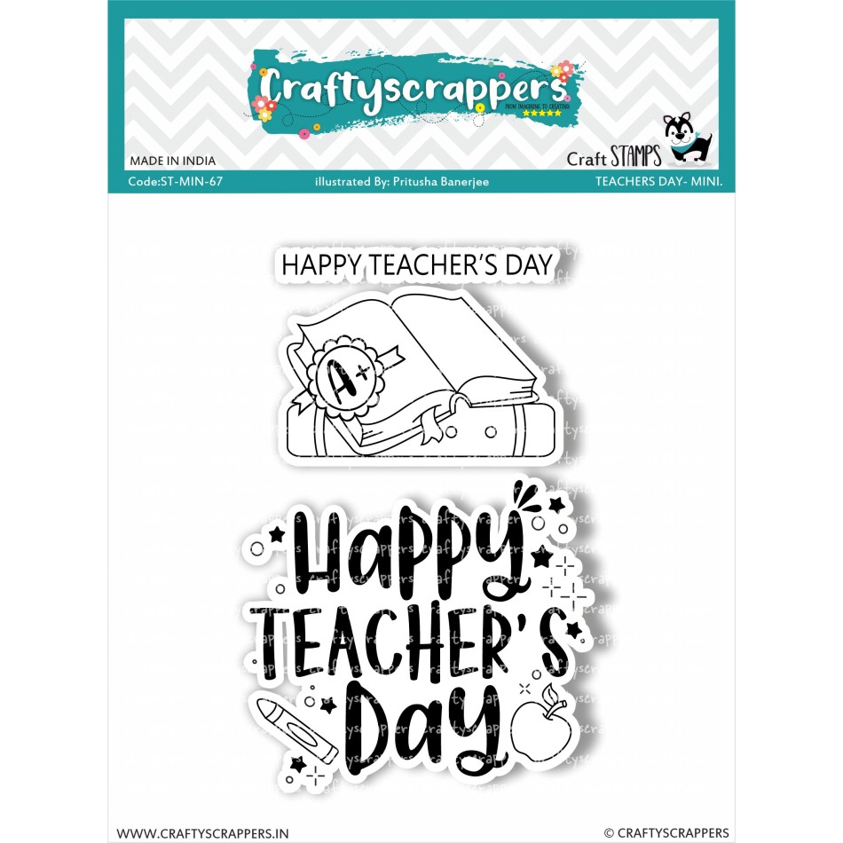 Craftyscrappers Mini Stamps- TEACHERS DAY-MINI