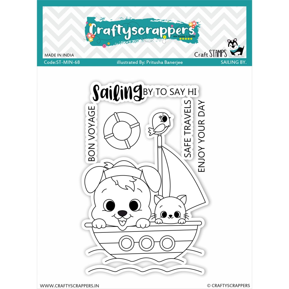 Craftyscrappers Mini Stamps- SAILING BY-MINI