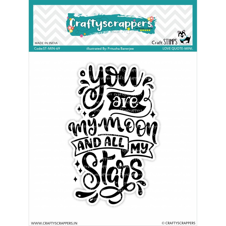 Craftyscrappers Mini Stamps- LOVE QUOTE-MINI