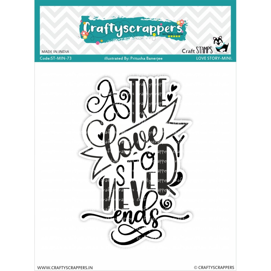 Craftyscrappers Mini Stamps- LOVE STORY-MINI