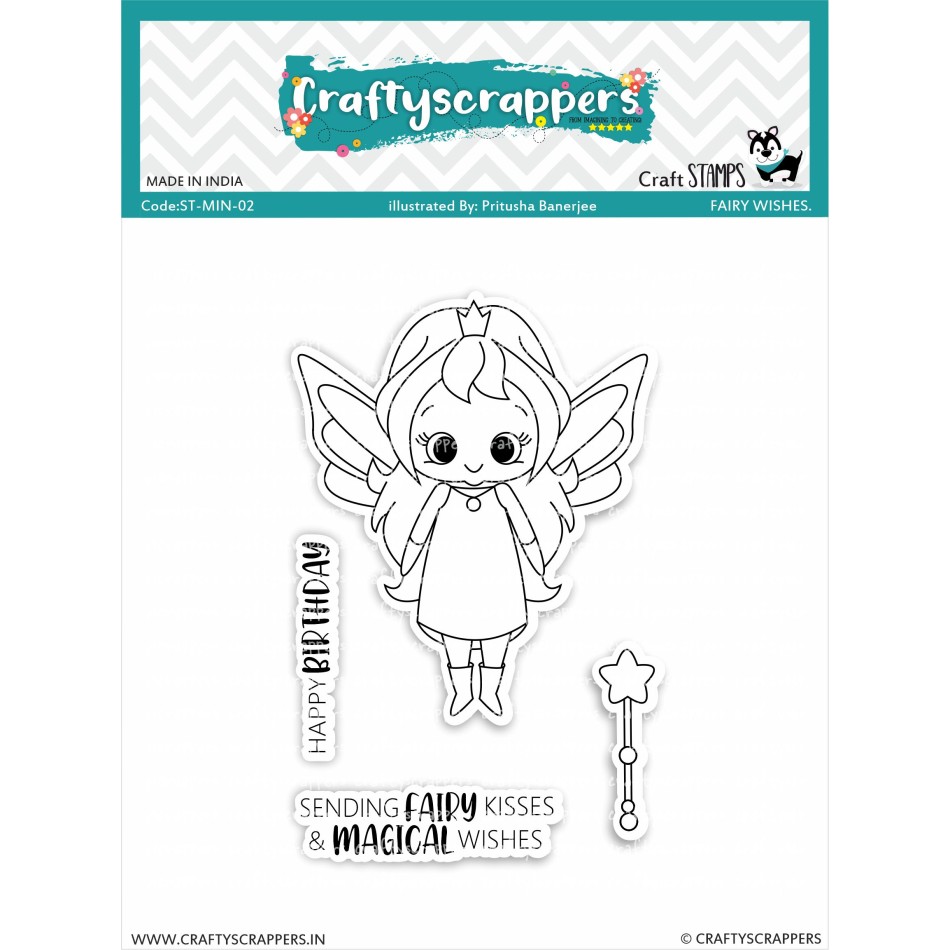 Craftyscrappers Mini Stamps- FAIRY WISHES