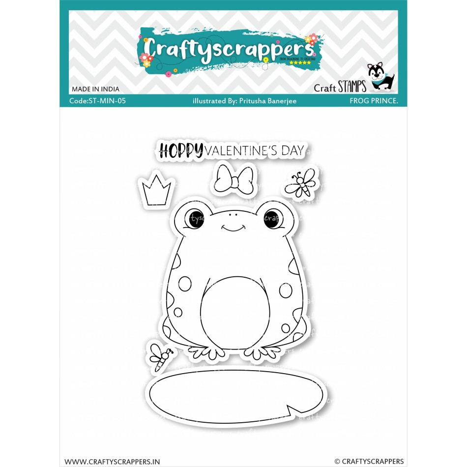 Craftyscrappers Mini Stamps- FROG PRINCE