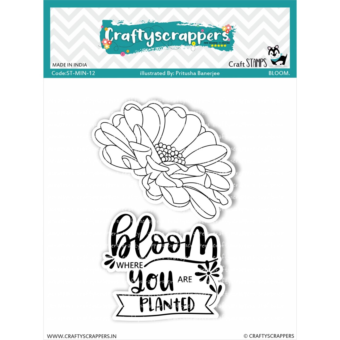 Craftyscrappers Mini Stamps- BLOOM