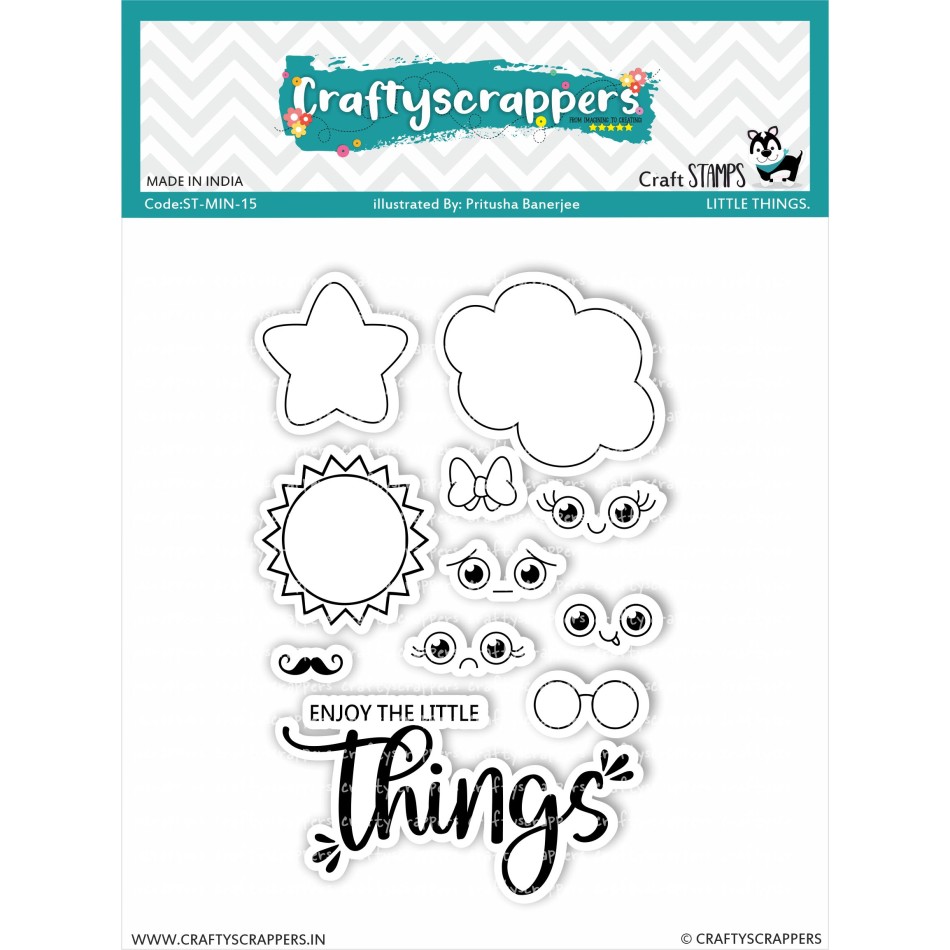 Craftyscrappers Mini Stamps- LITTLE THINGS