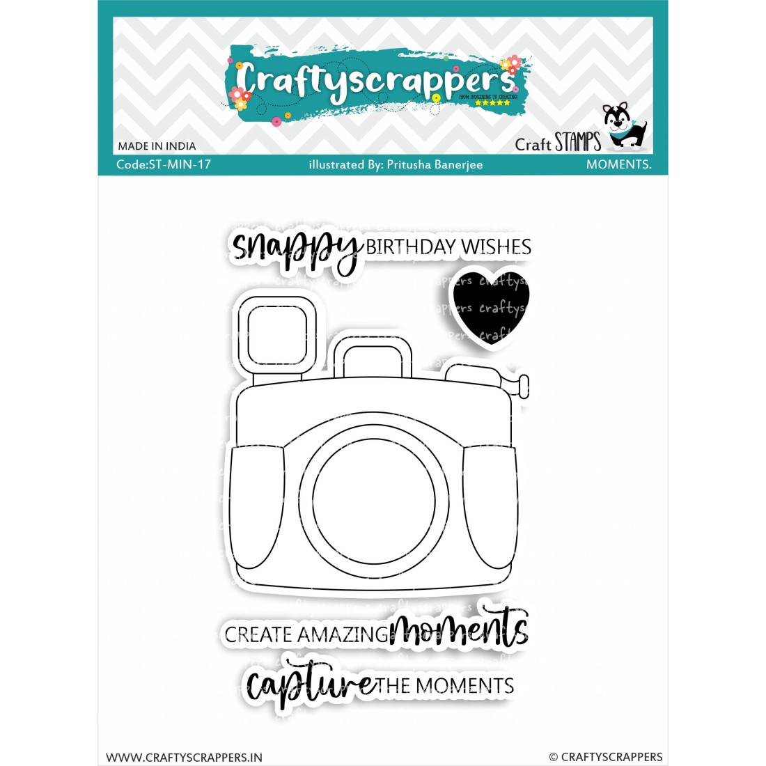Craftyscrappers Mini Stamps- MOMENTS