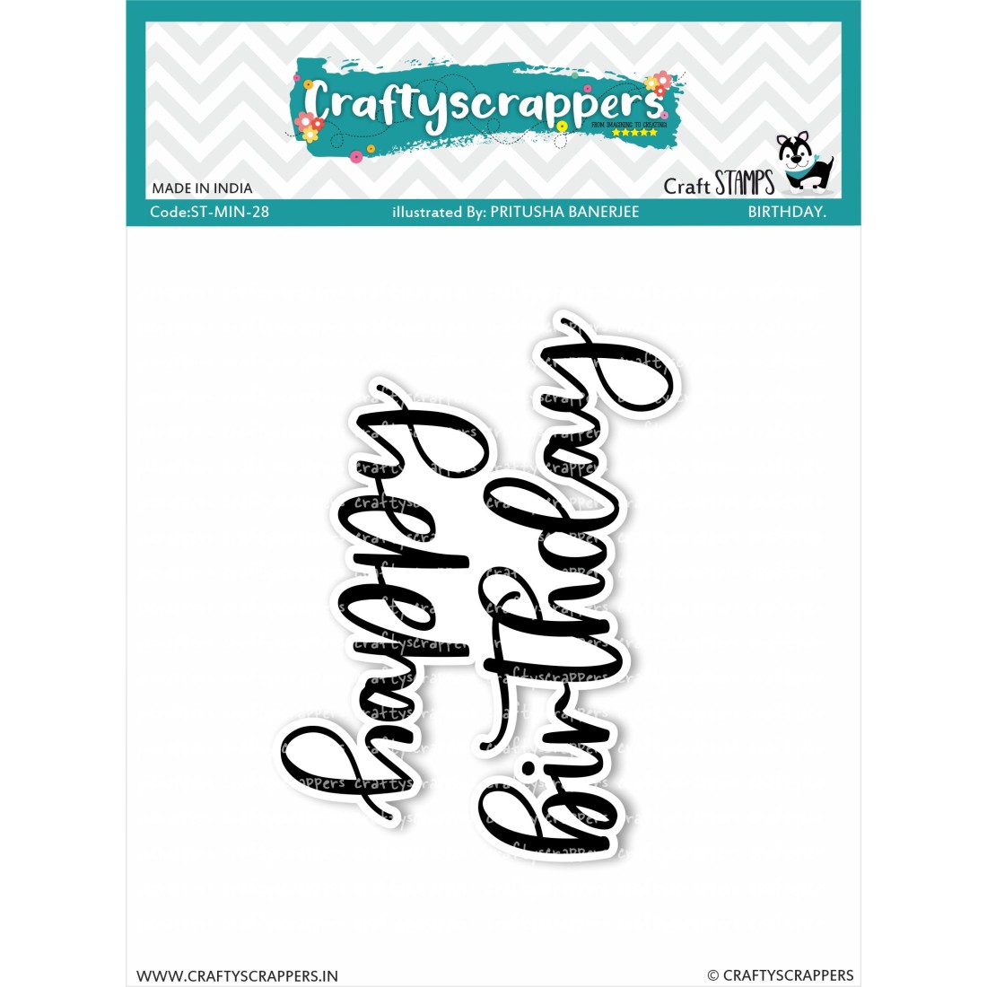 Craftyscrappers Mini Stamps- BIRTHDAY