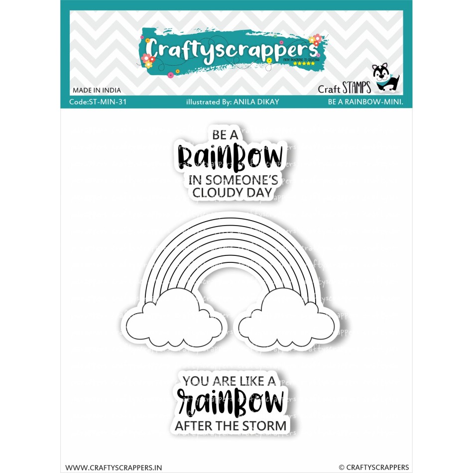 Craftyscrappers Mini Stamps- BE A RAINBOW