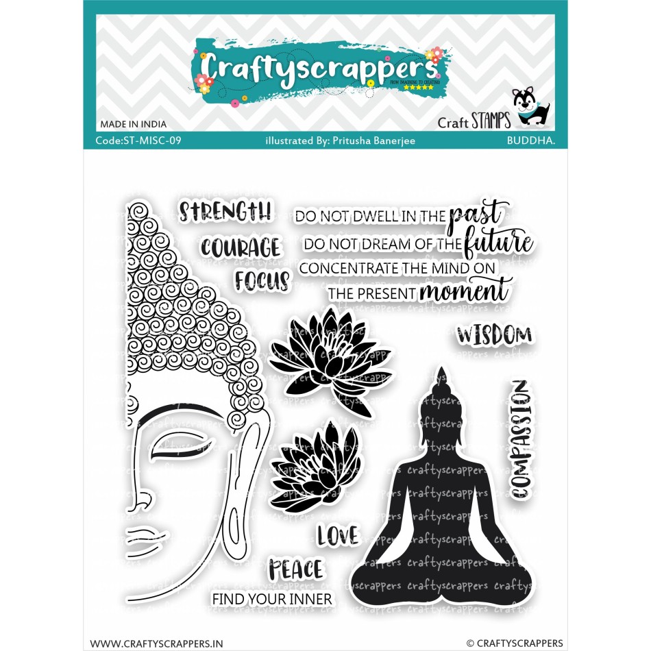 Craftyscrappers Stamps- BUDDHA