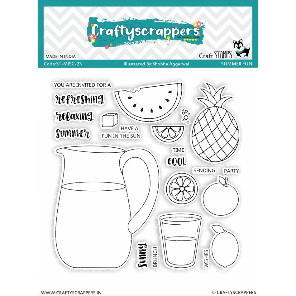 Craftyscrappers Stamps- SUMMER FUN