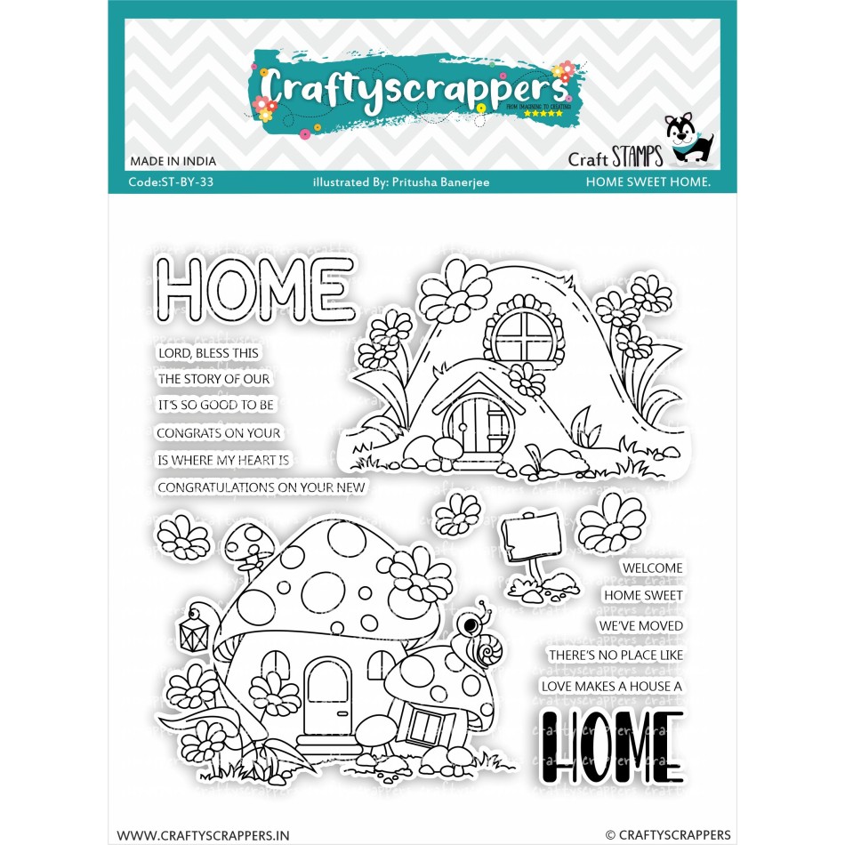Craftyscrappers Stamps- HOME SWEET HOME