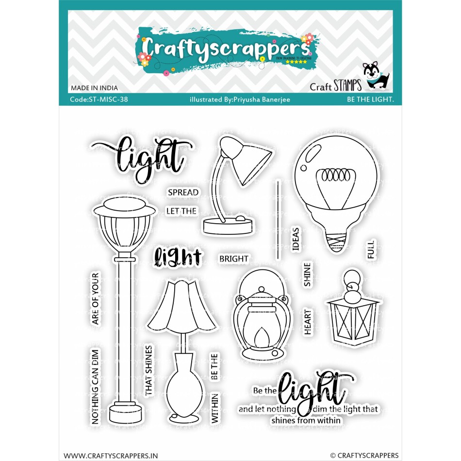 Craftyscrappers Stamps- BE THE LIGHT