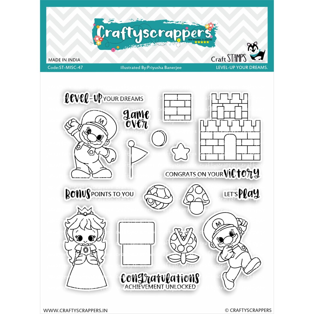 Craftyscrappers Stamps- LEVEL-UP YOUR DREAMS