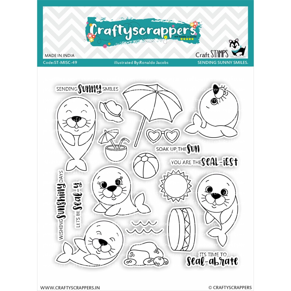 Craftyscrappers Stamps- SENDING SUNNY SMILES