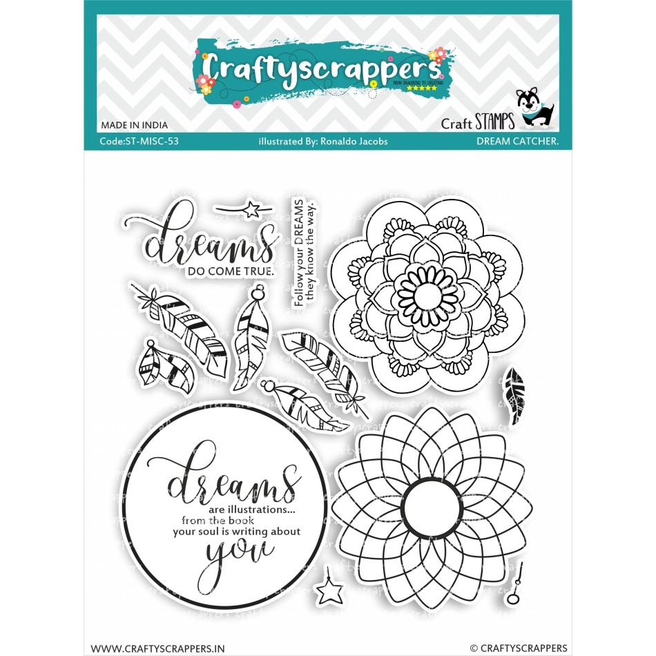 Craftyscrappers Stamps- DREAM CATCHER