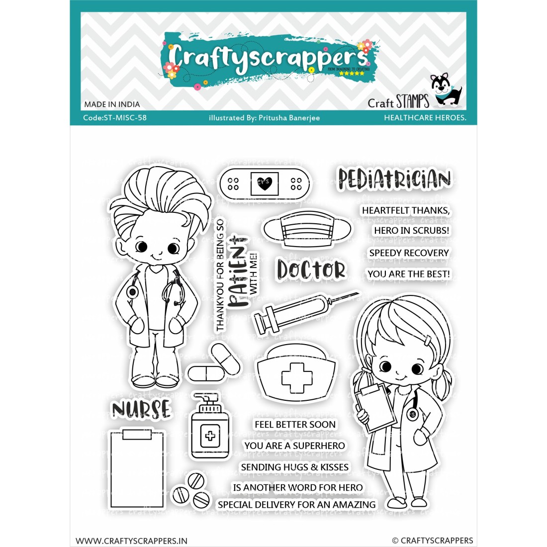 Craftyscrappers Stamps- HEATHCARE HEROES