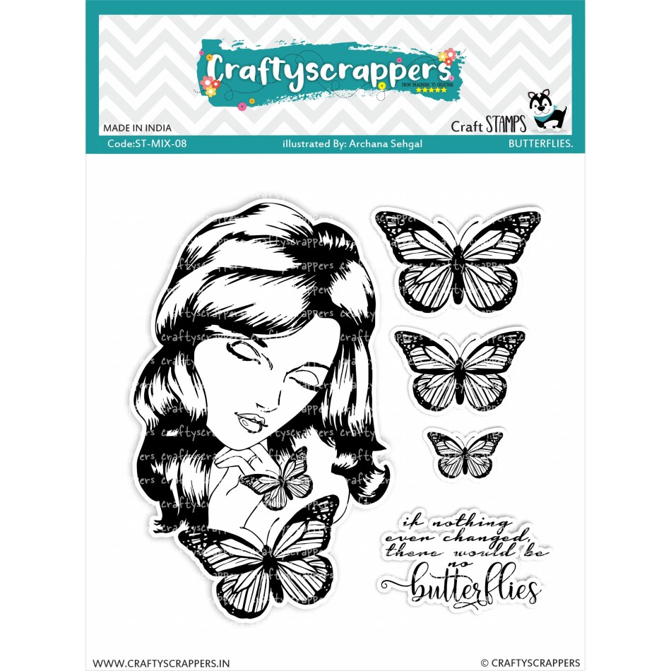 Craftyscrappers Stamps- BUTTERFLIES