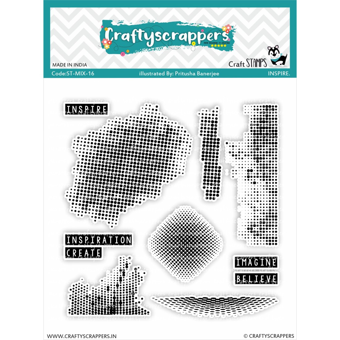 Craftyscrappers Stamps- INSPIRE