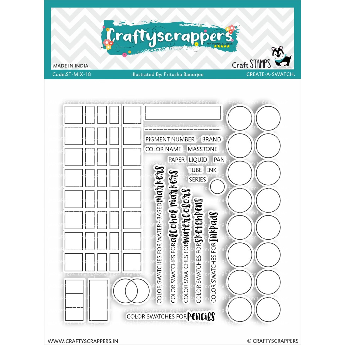 Craftyscrappers Stamps- CREATE-A-SWATCH
