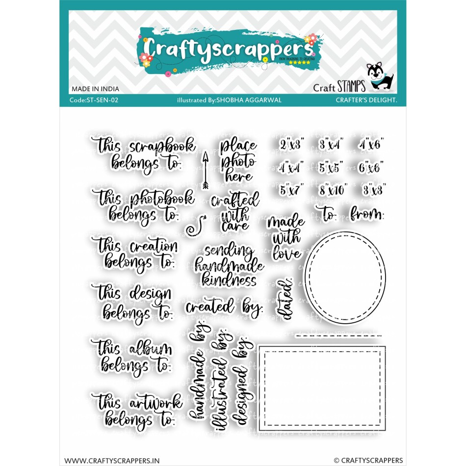 Craftyscrappers Stamps- CRAFTER'S DELIGHT