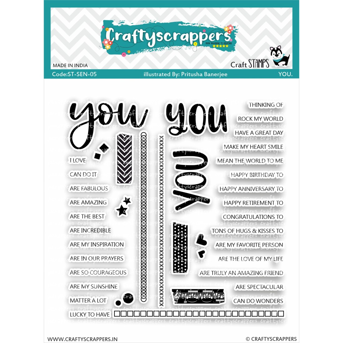 Craftyscrappers Stamps- YOU