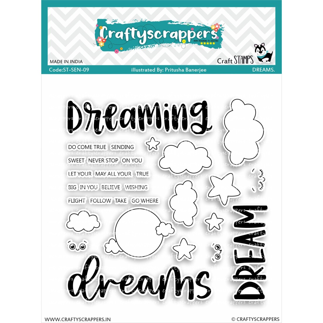 Craftyscrappers Stamps- DREAMS