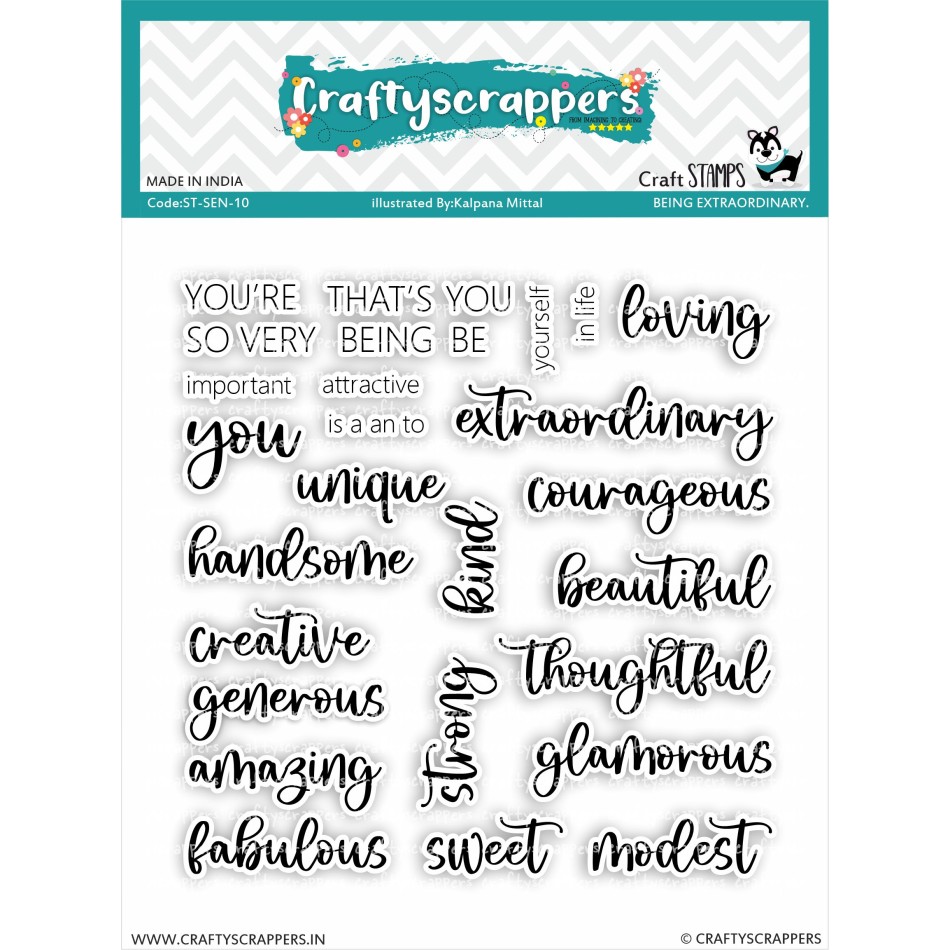 Craftyscrappers Stamps- BEING EXTRAORDINARY