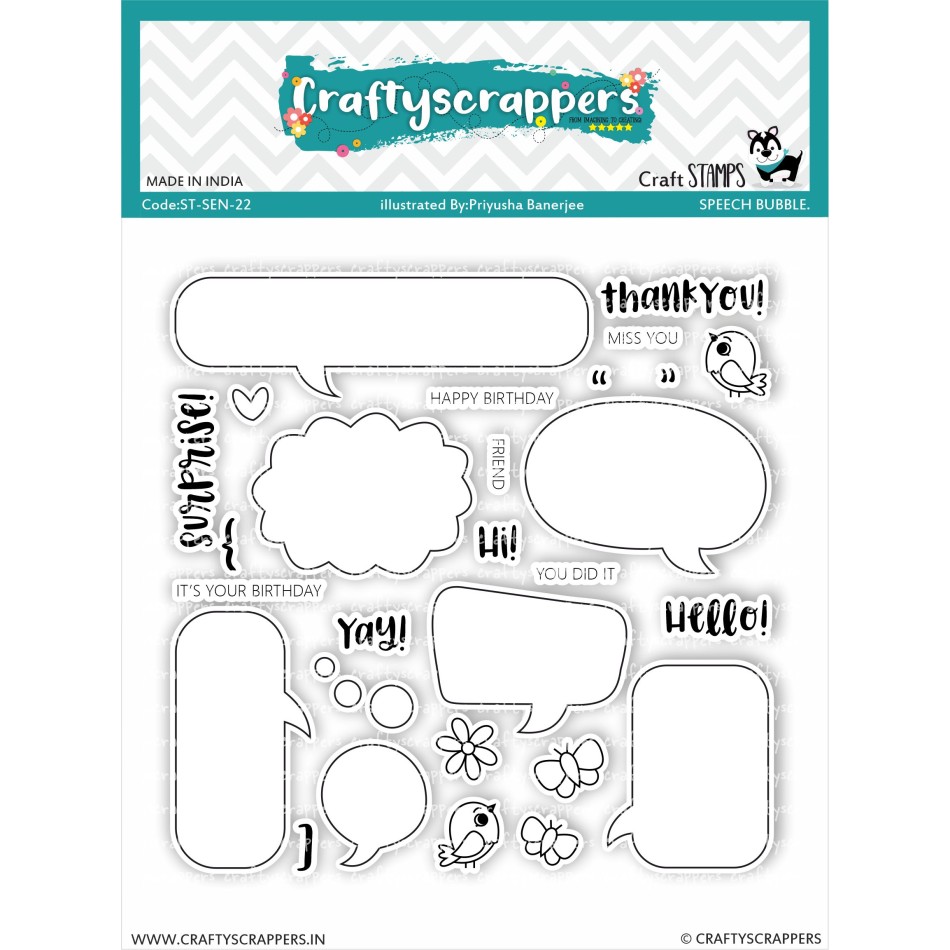 Craftyscrappers Stamps- SPEECH BUBBLE