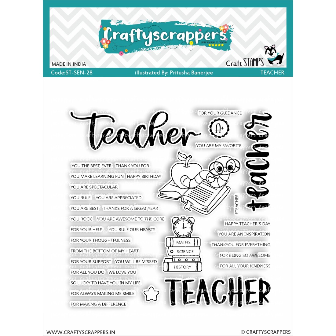 Craftyscrappers Stamps- TEACHER