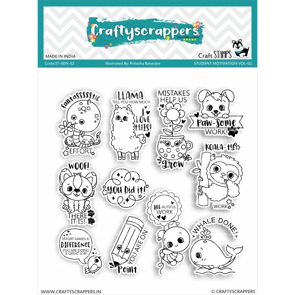 Craftyscrappers Stamps- STUDENT MOTIVATION VOL-02