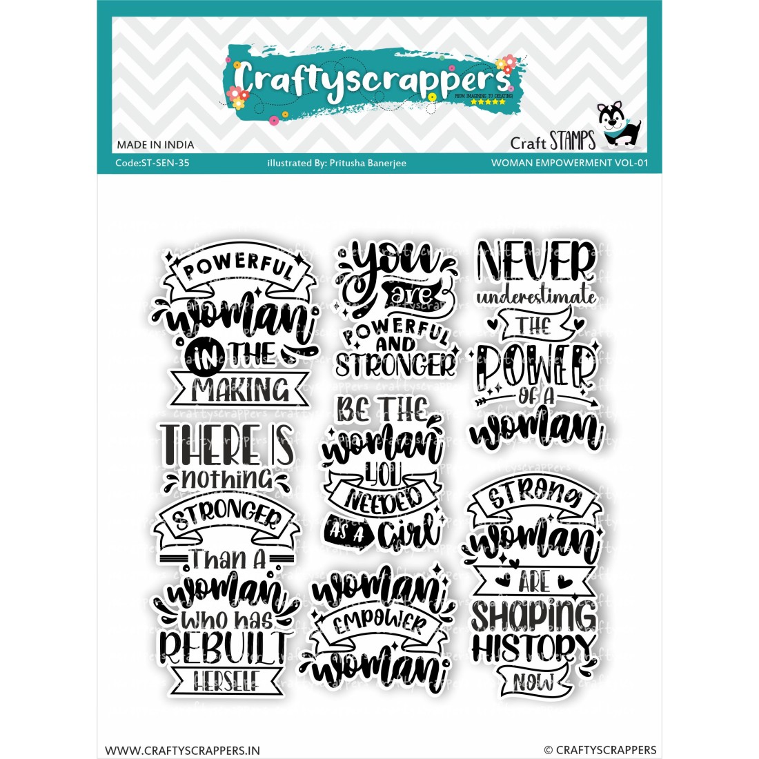 Craftyscrappers Stamps- WOMAN EMPOWERMENT VOL-01