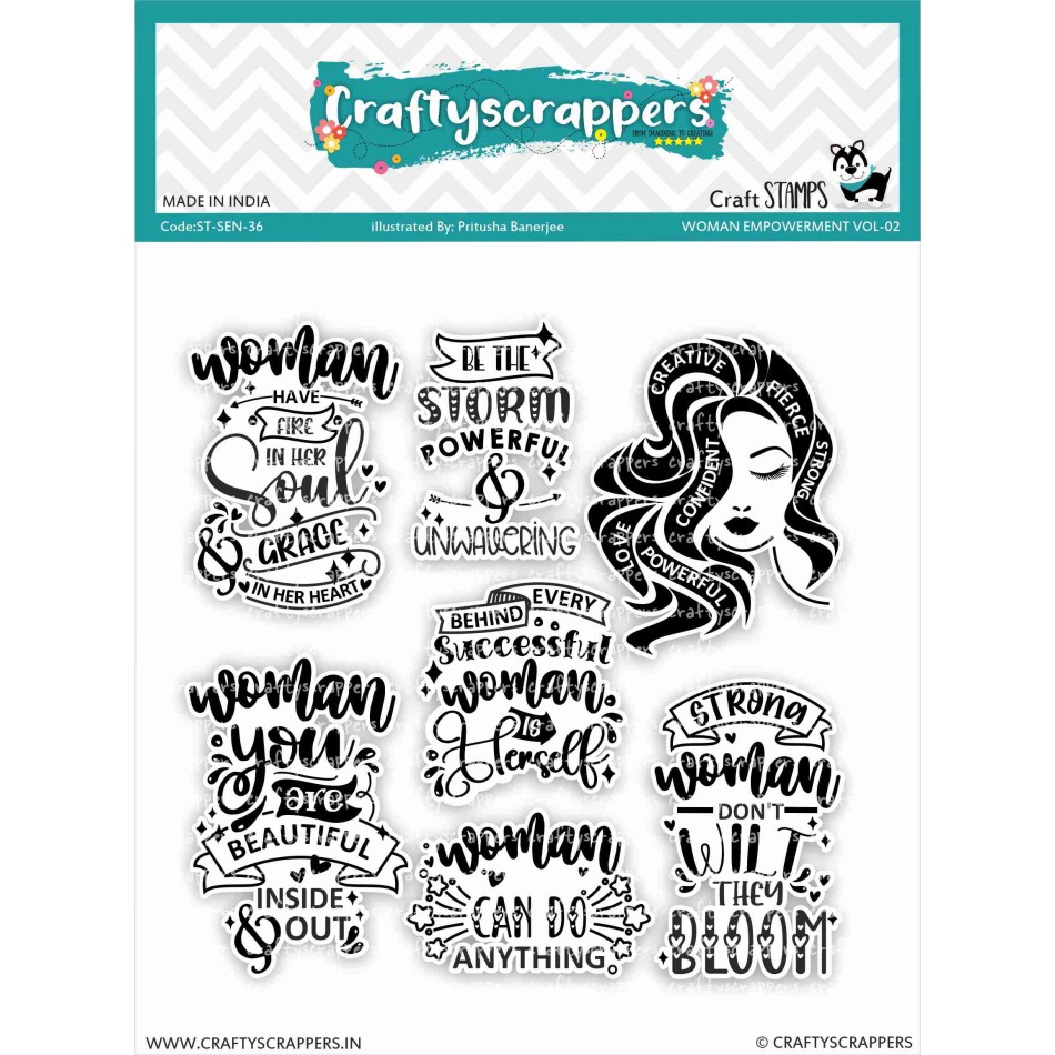 Craftyscrappers Stamps- WOMAN EMPOWERMENT VOL-02