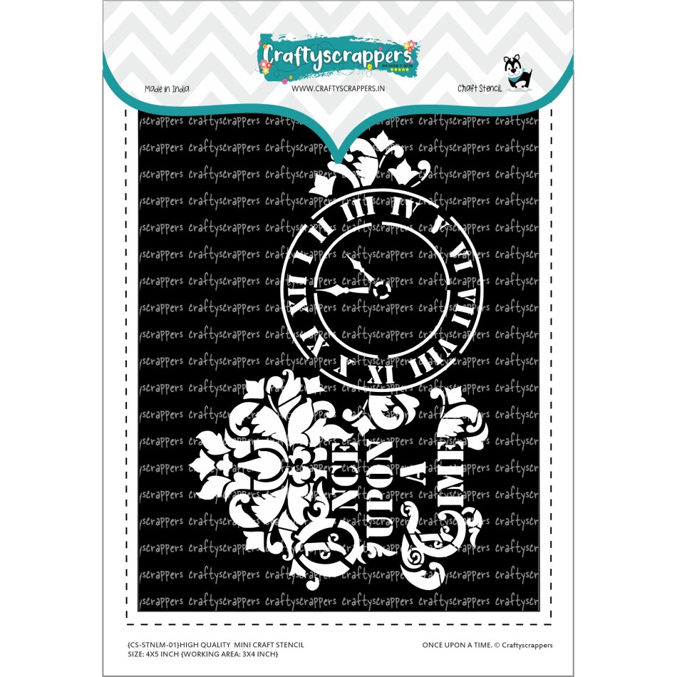 Craftyscrappers Mini Stencil- ONCE UPON A TIME