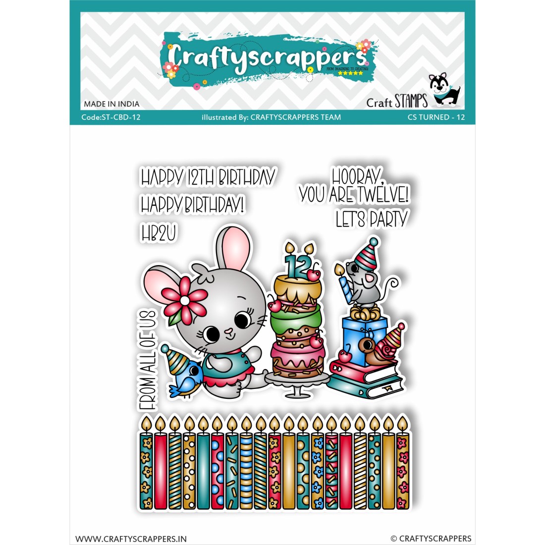 Craftyscrappers Stamps- CS TURNED 12
