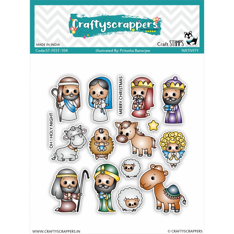 Craftyscrappers Stamps- NATIVITY