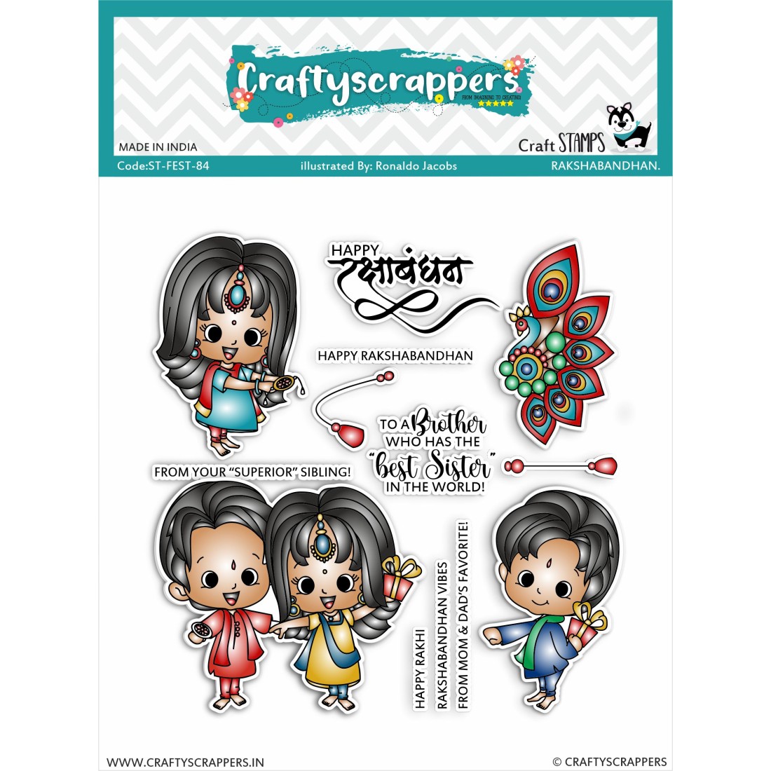 Craftyscrappers Stamps- RAKSHABANDHAN