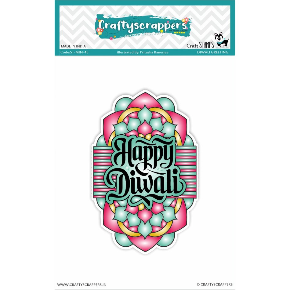 Craftyscrappers Mini Stamps- DIWALI GREETING