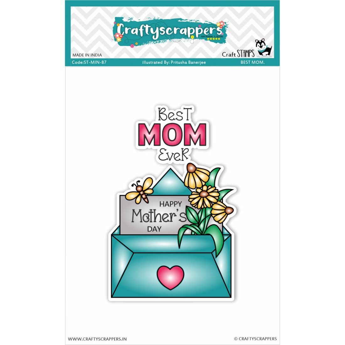 Craftyscrappers Mini Stamps- BEST MOM Craftyscrappers Mini Stamps- BEST MOM