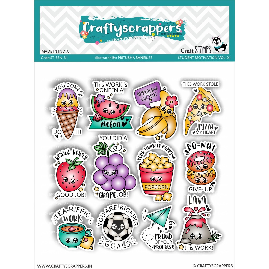 Craftyscrappers Stamps- STUDENT MOTIVATION VOL-01