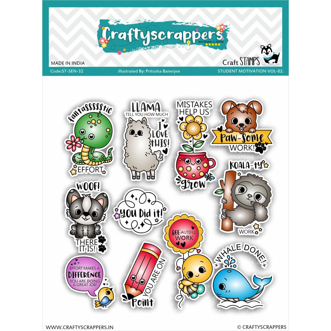 Craftyscrappers Stamps- STUDENT MOTIVATION VOL-02