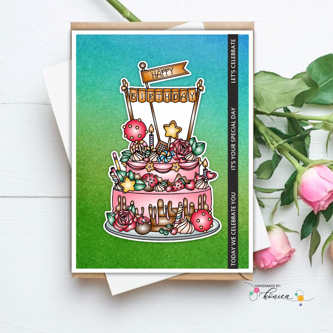 Craftyscrappers Stamps- Birthday Cake