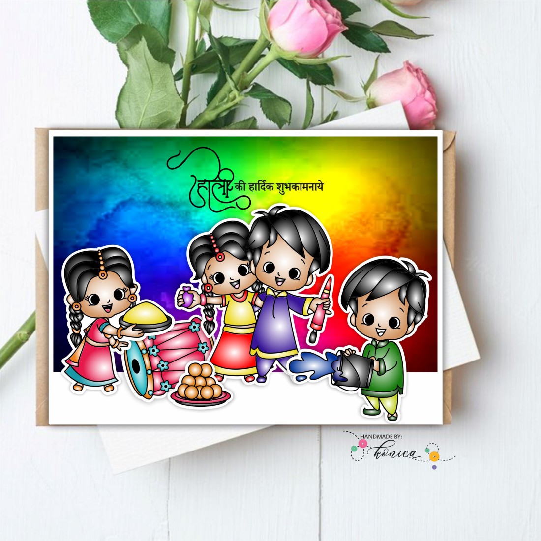Craftyscrappers Stamps-HOLI GREETINGS-HINDI