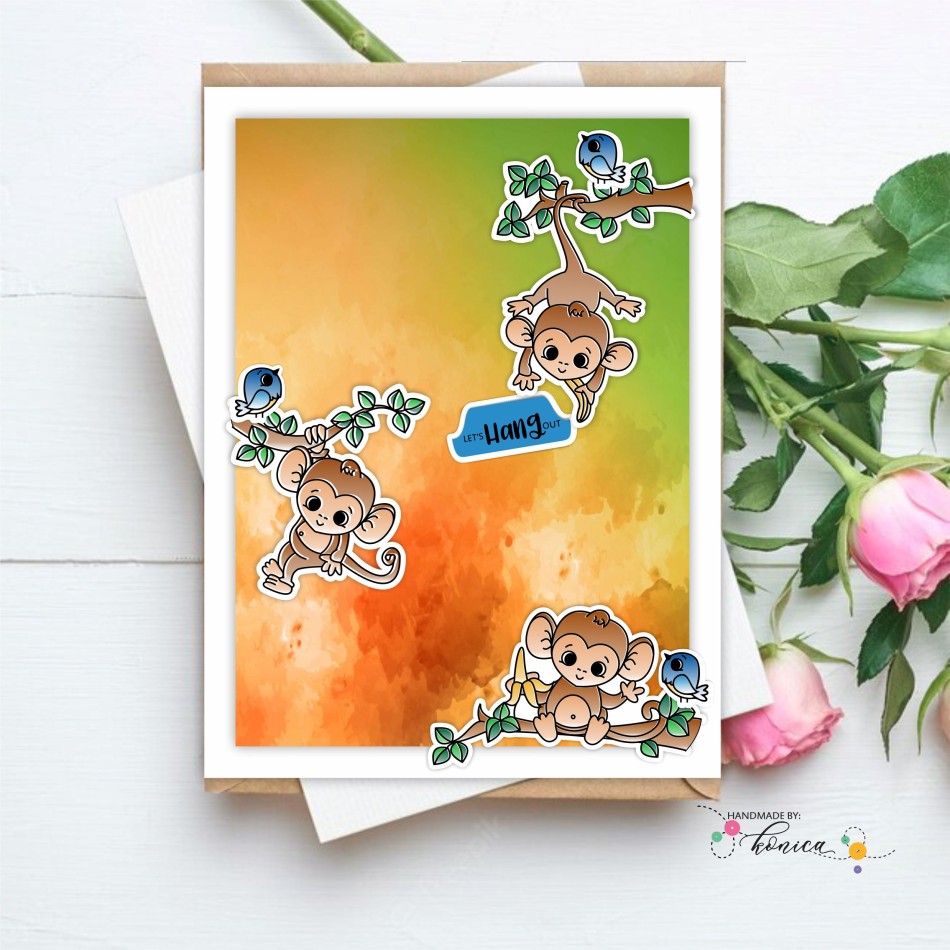 Craftyscrappers Stamps- LITTLE MONKEY