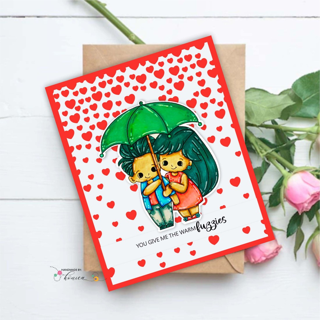Craftyscrappers Stamps- FALLING HEARTS BACKGROUND